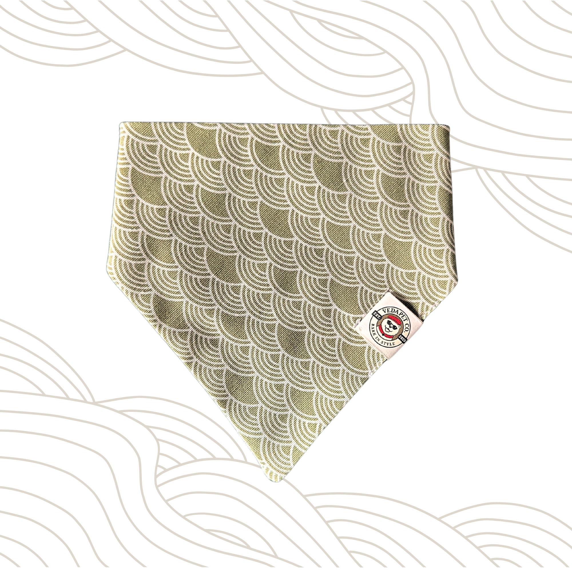 Double-Sided Wave Pattern Bandana
