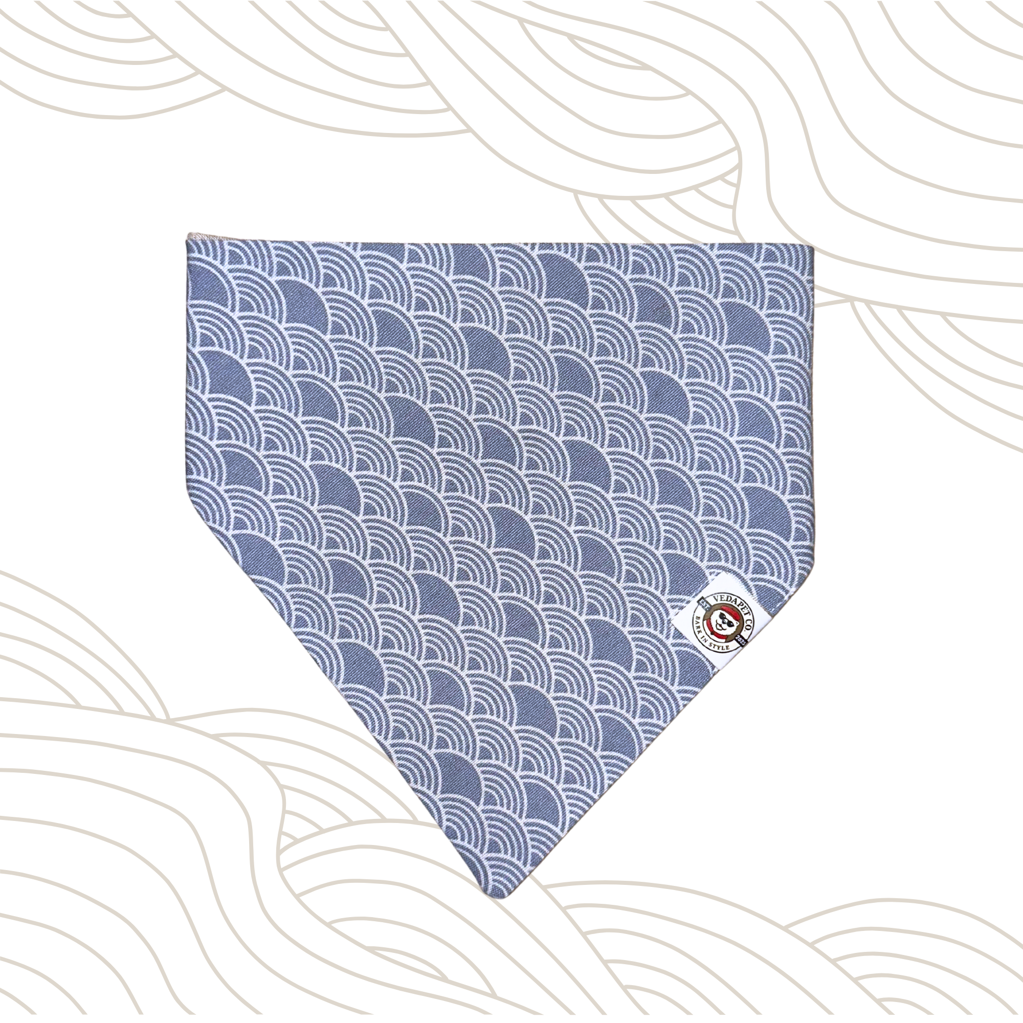 Double-Sided Wave Pattern Bandana