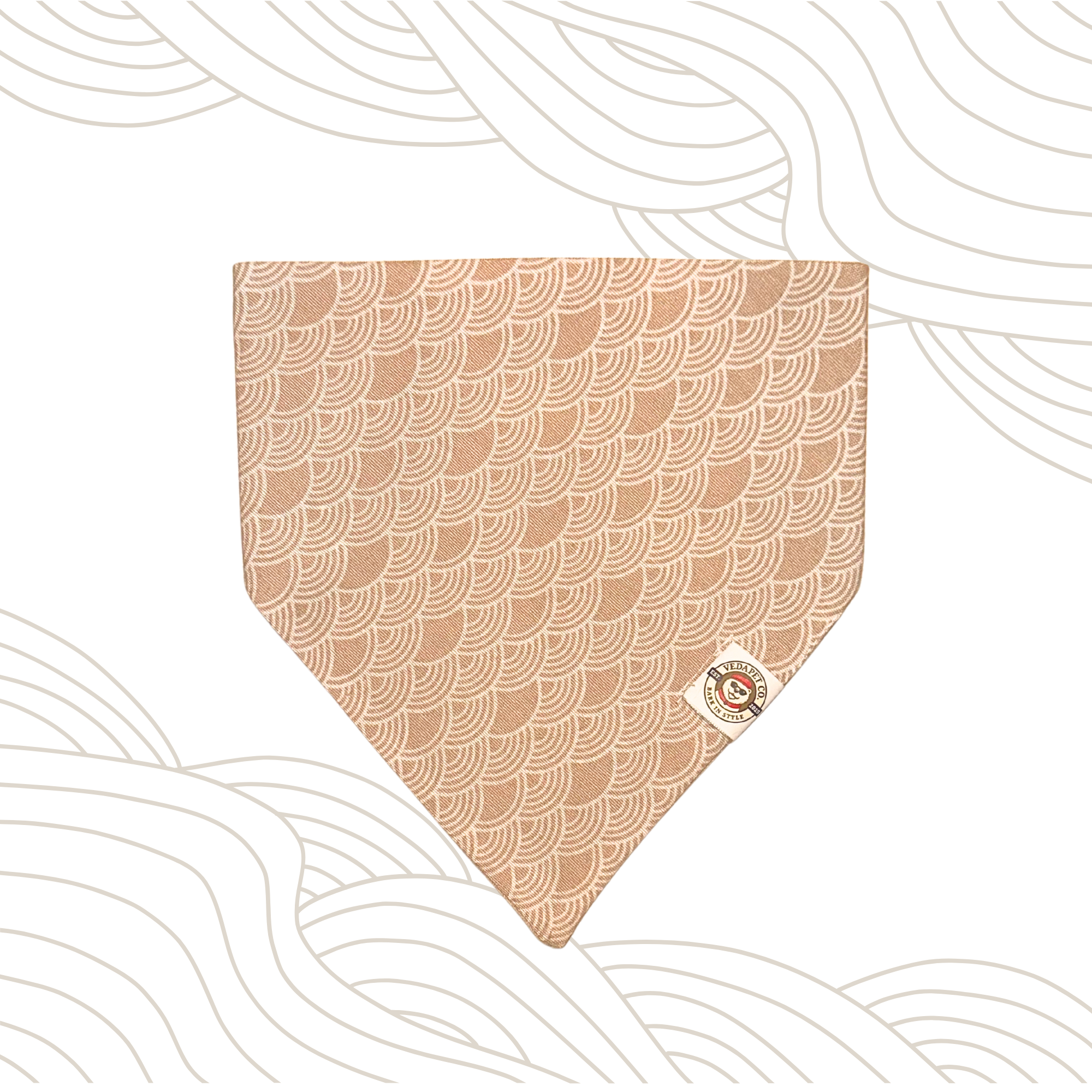 Double-Sided Wave Pattern Bandana